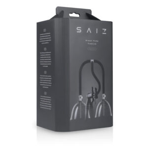 Saiz Premium - dvojitá odsávačka na prsa - malá - průhledná/černá