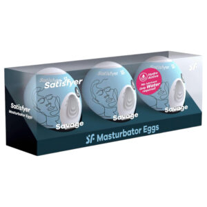 Satisfyer Egg Savage - sada masturbátorů ve tvaru vajíčka - 3 kusy