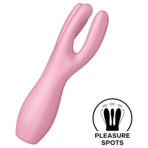 Satisfyer Threesome 3 - vibrační stimulátor klitorisu - dobíjecí - růžový