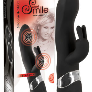 Smile - vibrátor s 2 motory - USB dobíjení - černý