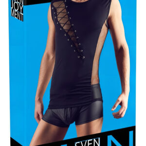 Svenjoyment - pánské krajkové tílko - černá - XL