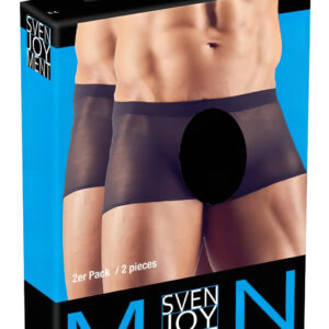 Svenjoyment - pánský průhledný boxerkový set - černý - 2 díly - S-L