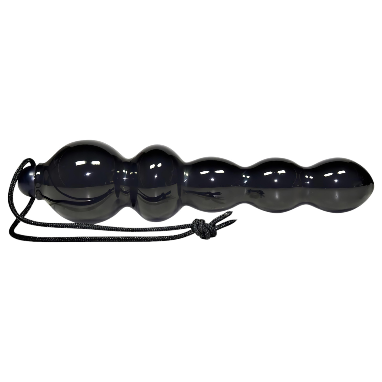 You2Toys Black Jack - anální dildo s kuličkami - černé