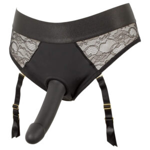 You2Toys - připínací dildo s kalhotkami - černé