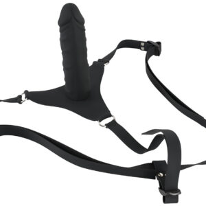 You2Toys - silikonový připínací dildo - černé