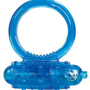 You2Toys - vibrační silikonový erekční kroužek - modrý