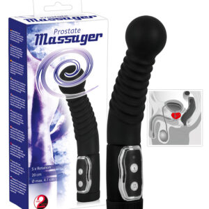 You2Toys - vibrátor na prostatu - rotační masáž - černý
