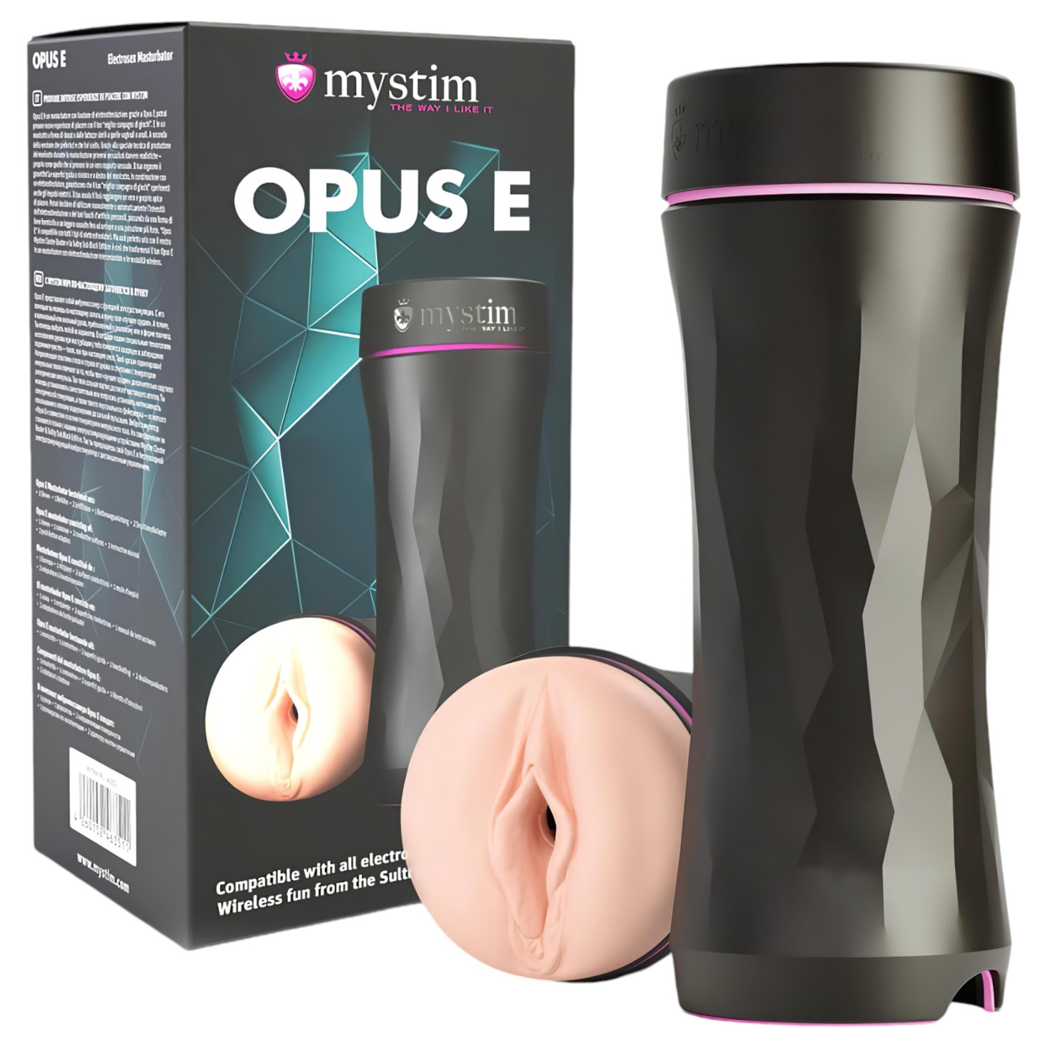 mystim - elektro masturbátor vagina - realistická černá/naturl