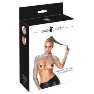 Bad Kitty - řetězová ozdoba na rameno (stříbrná)
