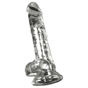 Crystal - vibrátor s přísavkou (průhledný)