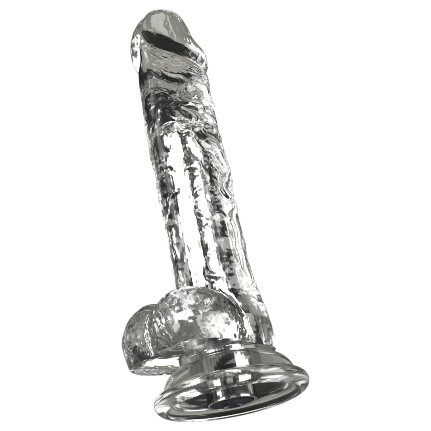 Crystal - vibrátor s přísavkou (průhledný)