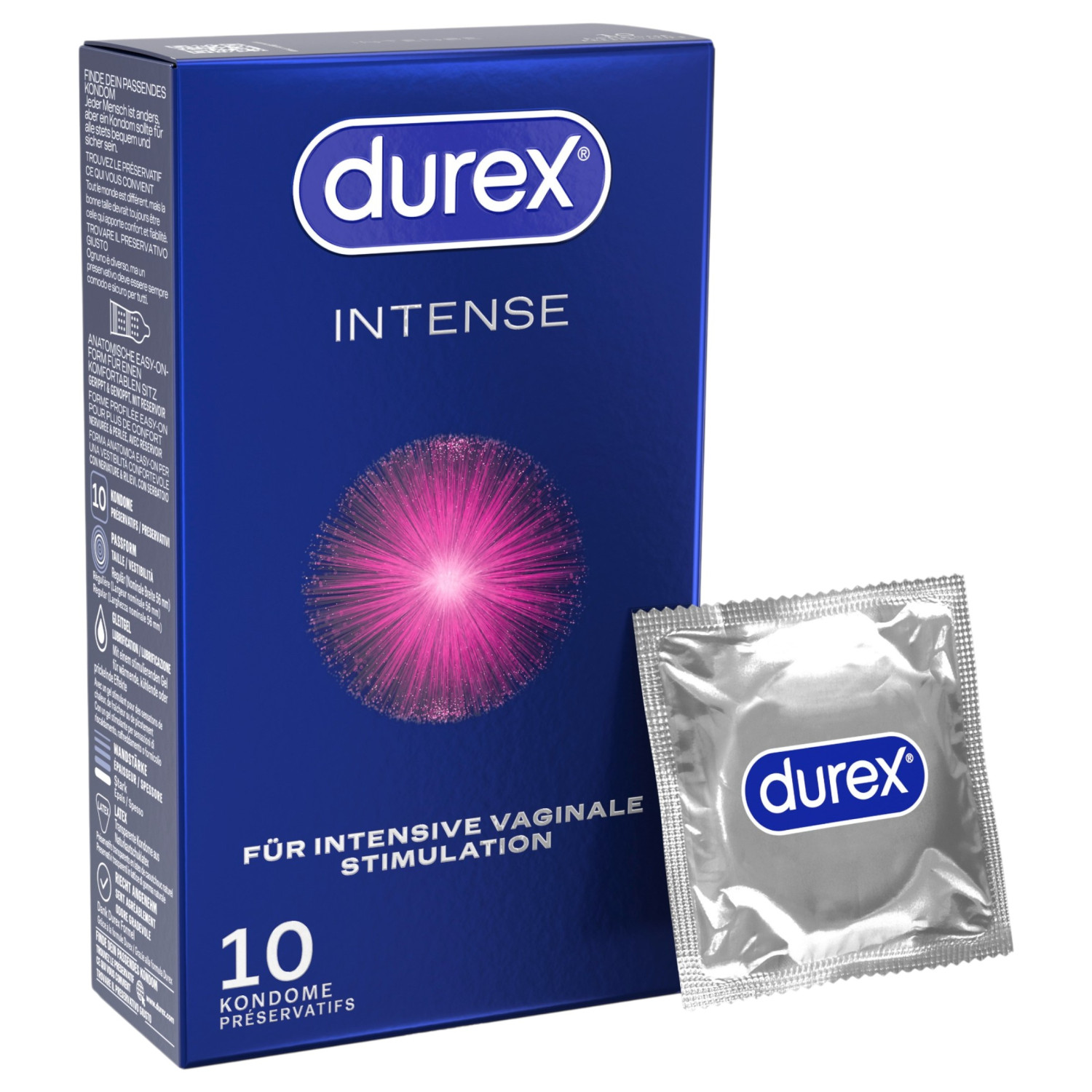 Durex Intense - Orgasmický kondom (10 ks)