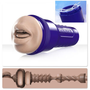 Fleshlight Boost Blow - realistický masturbátor ústa - tělová barva