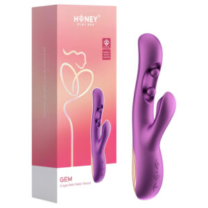 Honey Play Box Gem - Appem řízený perličkový vibrátor na G‑bod a klitoris (fialový)