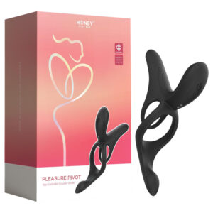 Honey Play Box Pleasure Pivot - Vibrační kroužek na penis a varlata s ovládáním přes aplikaci