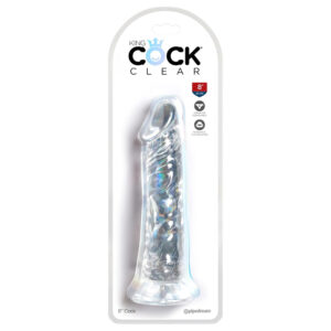 King Cock Clear 8 - velké dildo s přísavkou (20 cm)