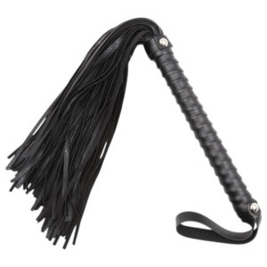Latetobed - bič s texturovaným povrchem - černý - 48 cm