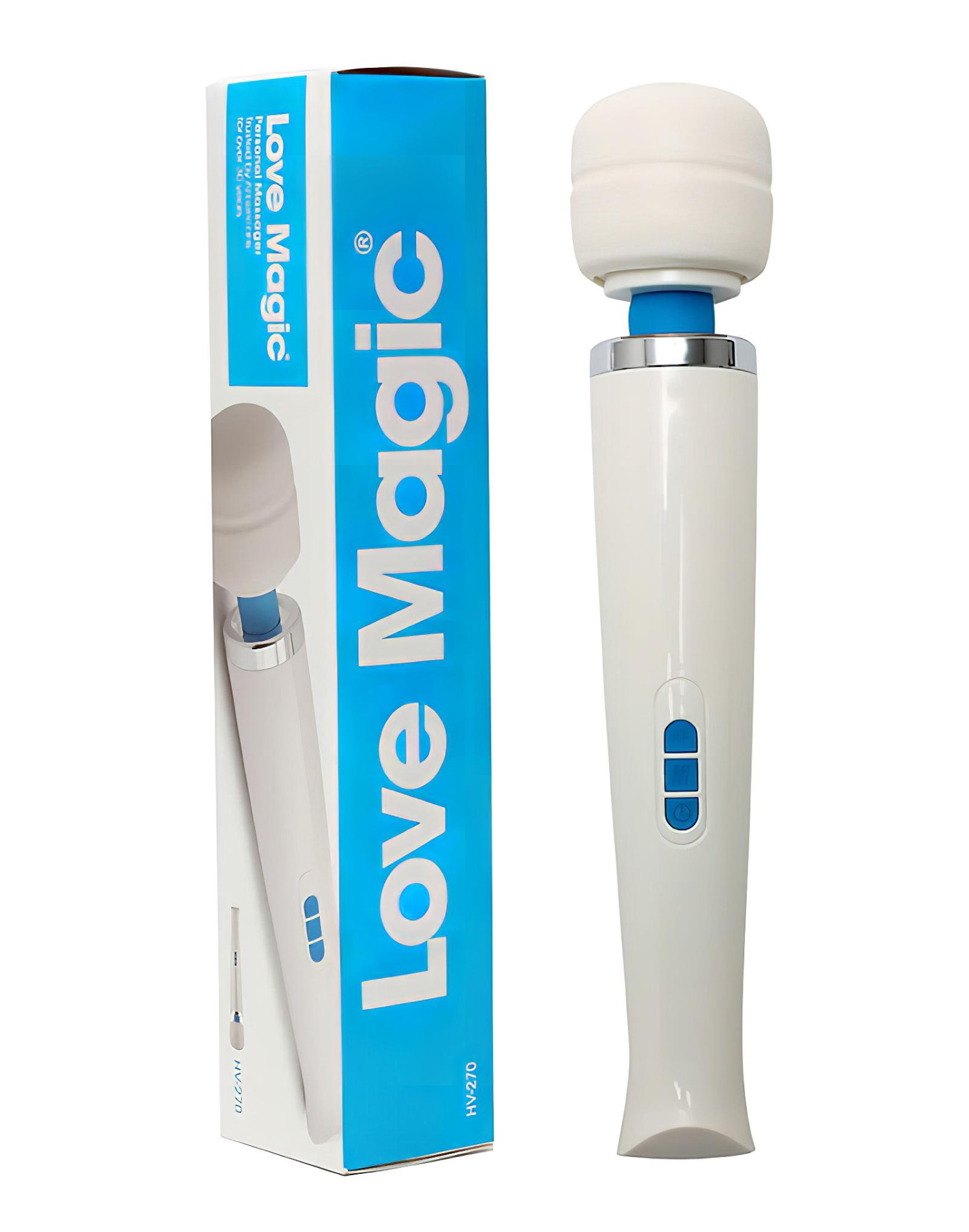 Love Magic Wand - akumulátorový masážní vibrátor - bílý