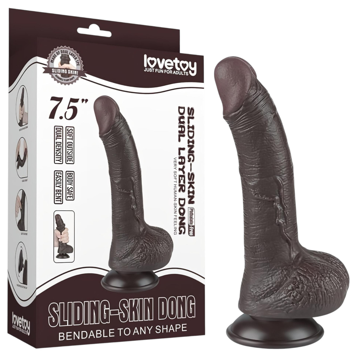 Lovetoy - realistický dildo s přísavkou - dvouvrstvý - 19
