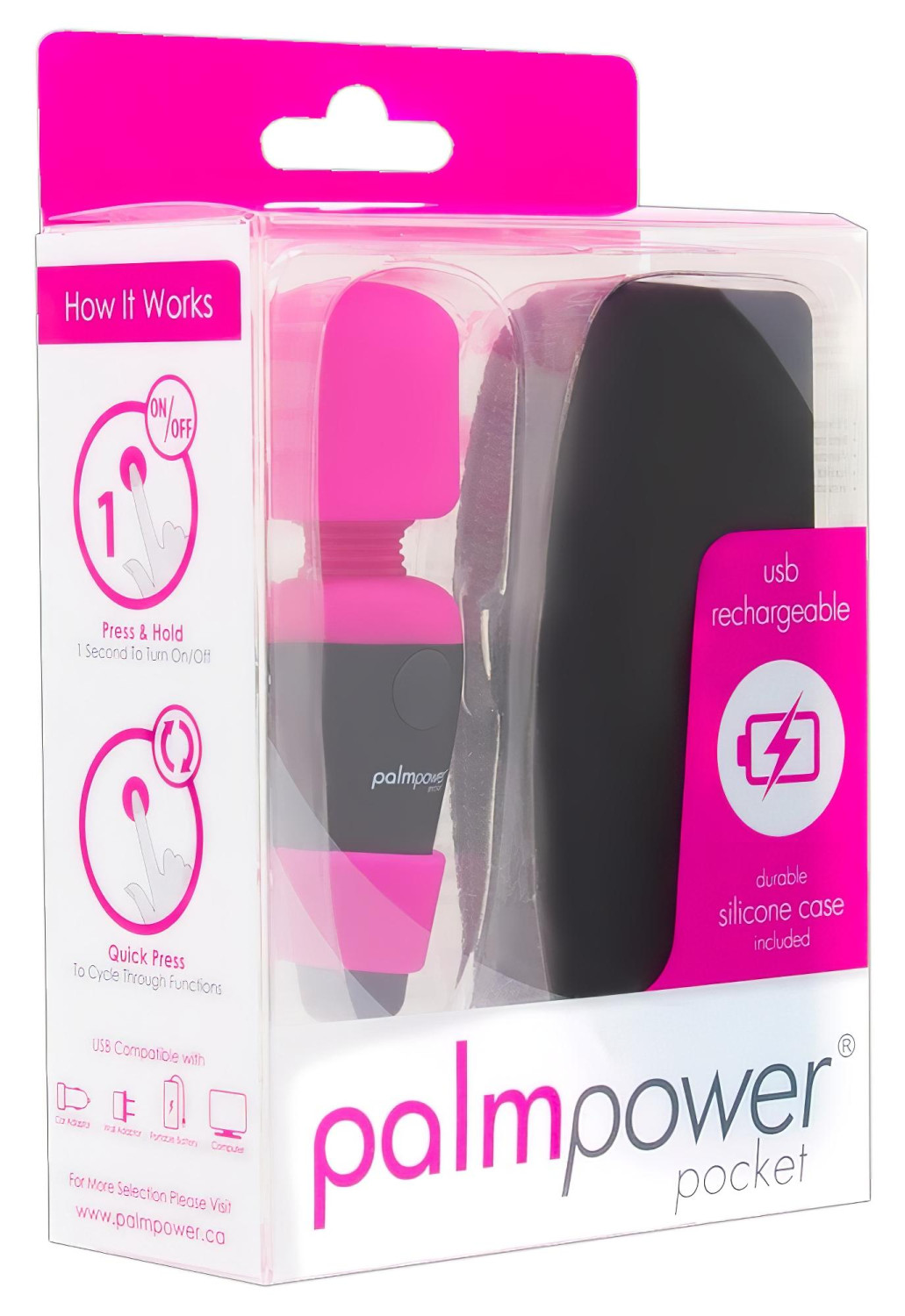 PalmPower - mini masážní vibrátor - kapesní