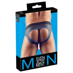 Svenjoyment - otevřené jock slipy - černá/modrá