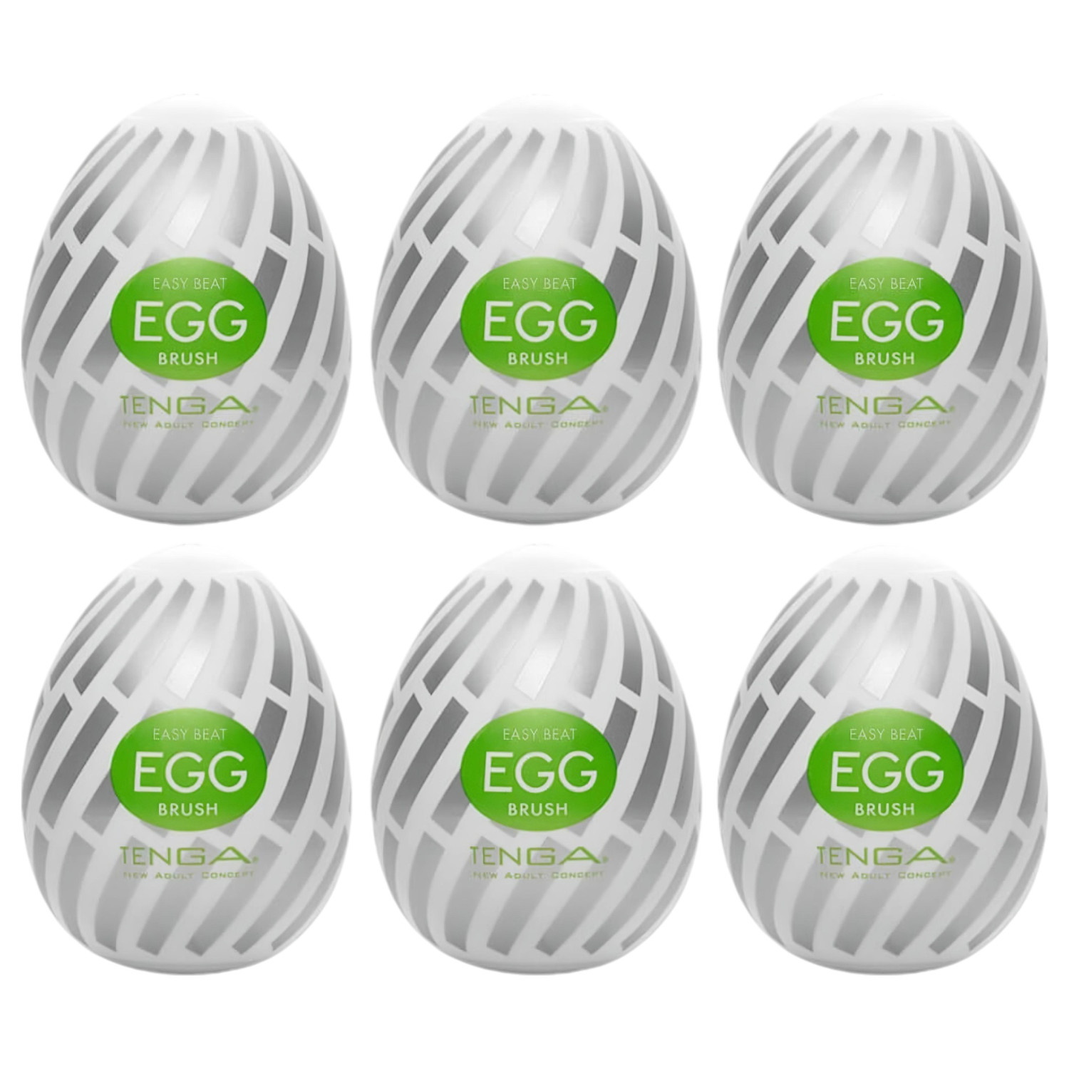 TENGA Egg Brush - vajíčko masturbátor - sada 6 kusů