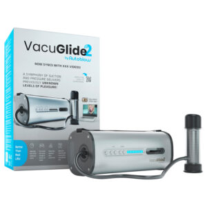 VacuGlide 2 - automatický luxusní síťový masturbátor pro muže (stříbrný)