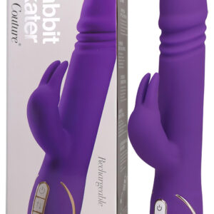 Vibe Couture - vibrátor rabbit s pohyblivým přirážením - fialový