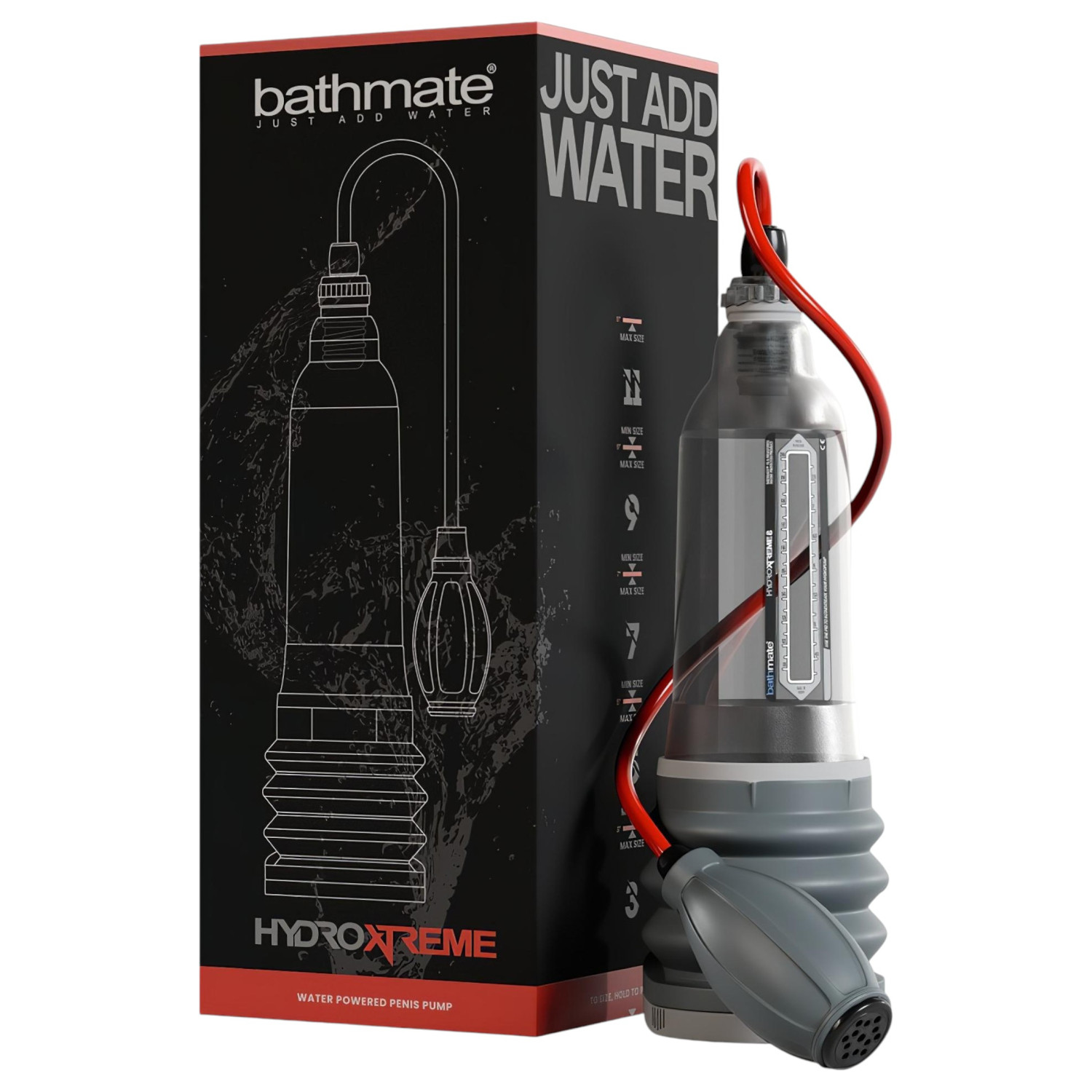Bathmate HydroXtreme 8 - sada hydropumpy (průhledná)