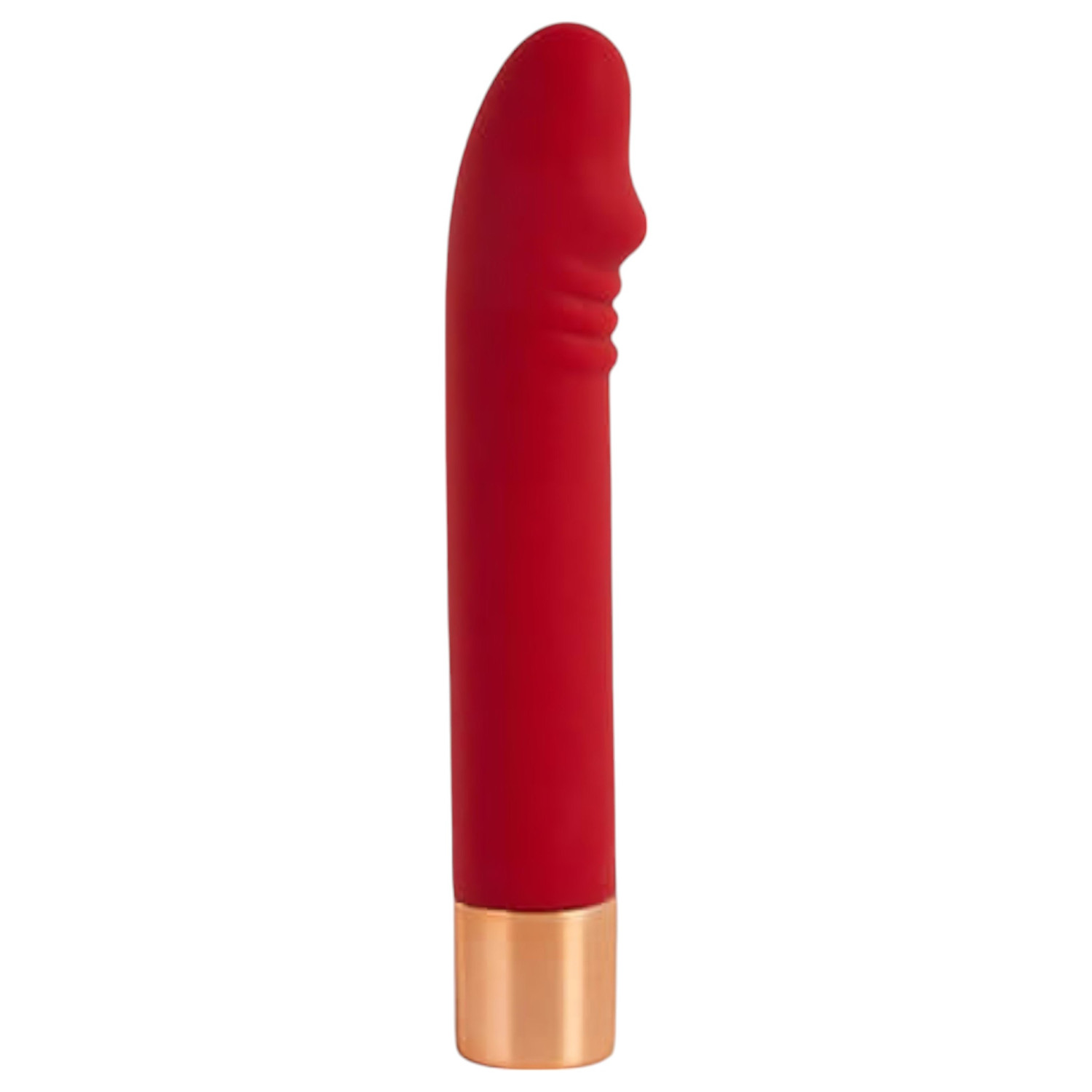 Charming Vibe Dick - vibrátor na G-bod - dobíjecí - červený