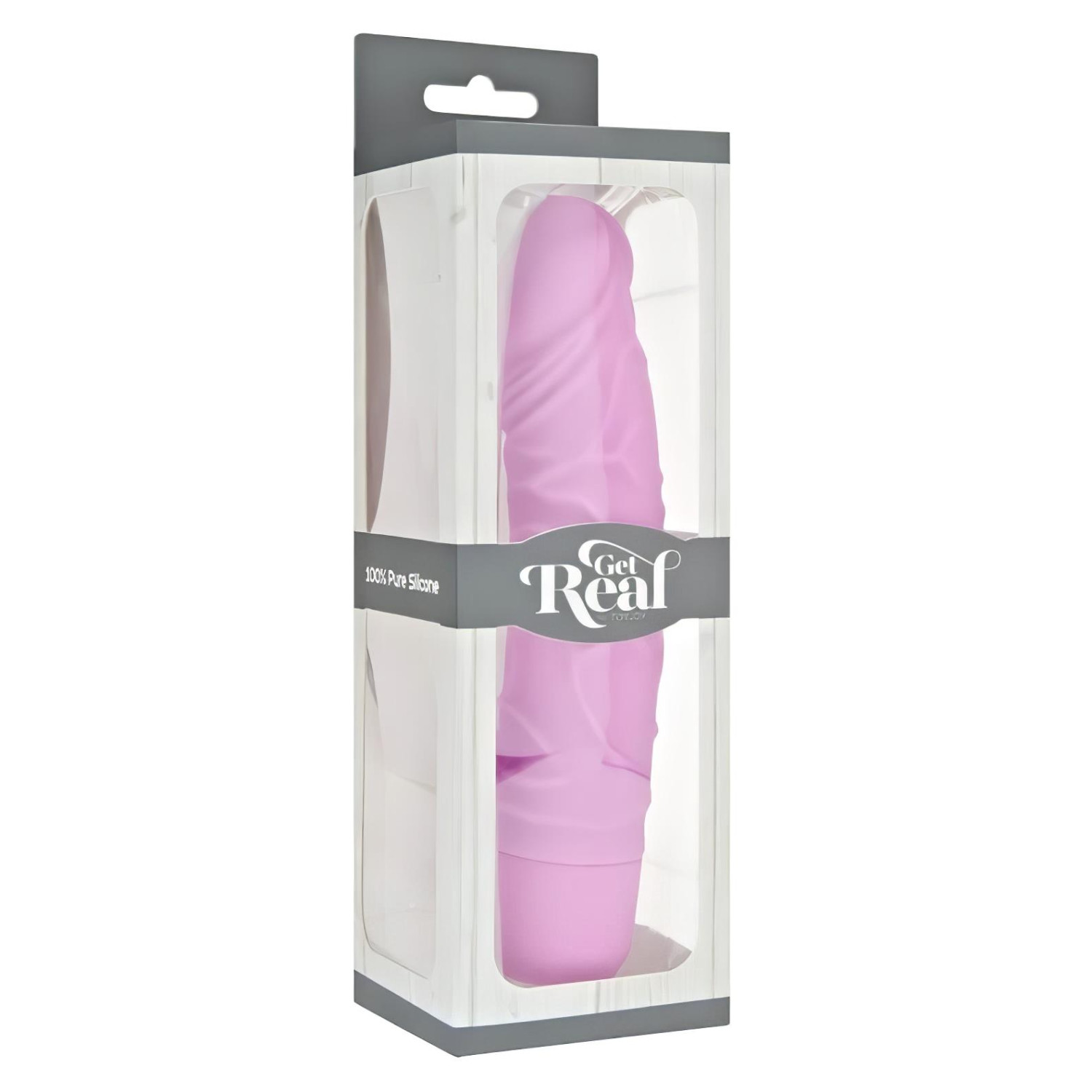 Classic Get Real - realistický vibrátor - silikonový - růžový