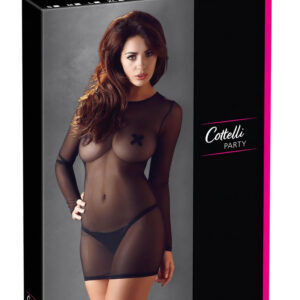 Cottelli - průhledné šaty - černá - XL
