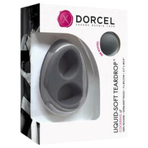 Dorcel - erekční kroužek - tekutě měkký kapkovitý tvar - silikon šedý