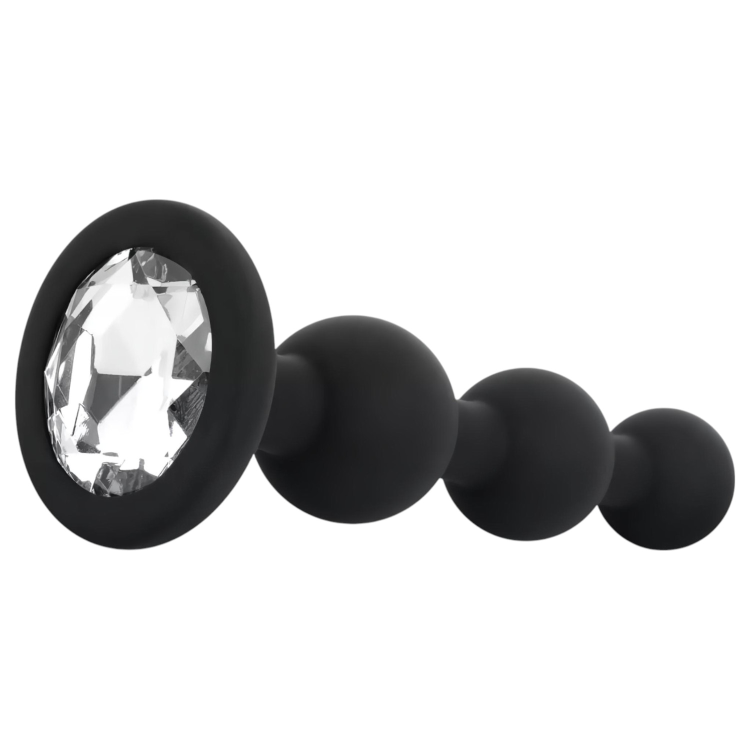 EasyToys - anální kolík s korálky - černý