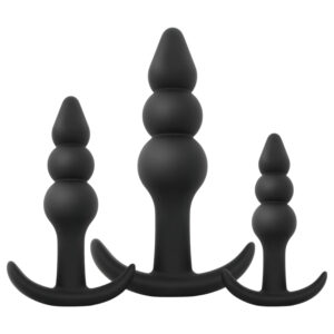 EasyToys - anální kolík set - sada 3 kusů - černý