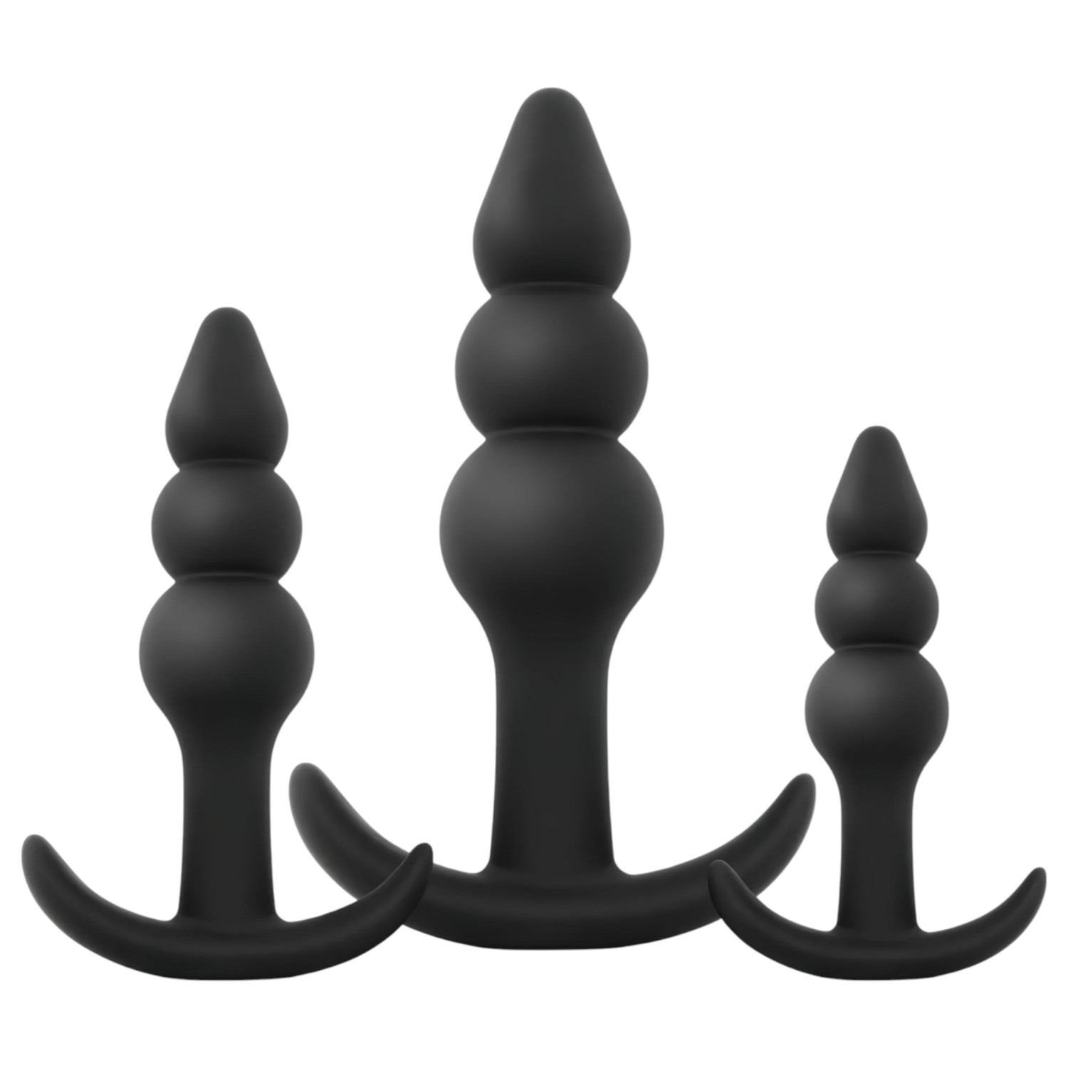 EasyToys - anální kolík set - sada 3 kusů - černý