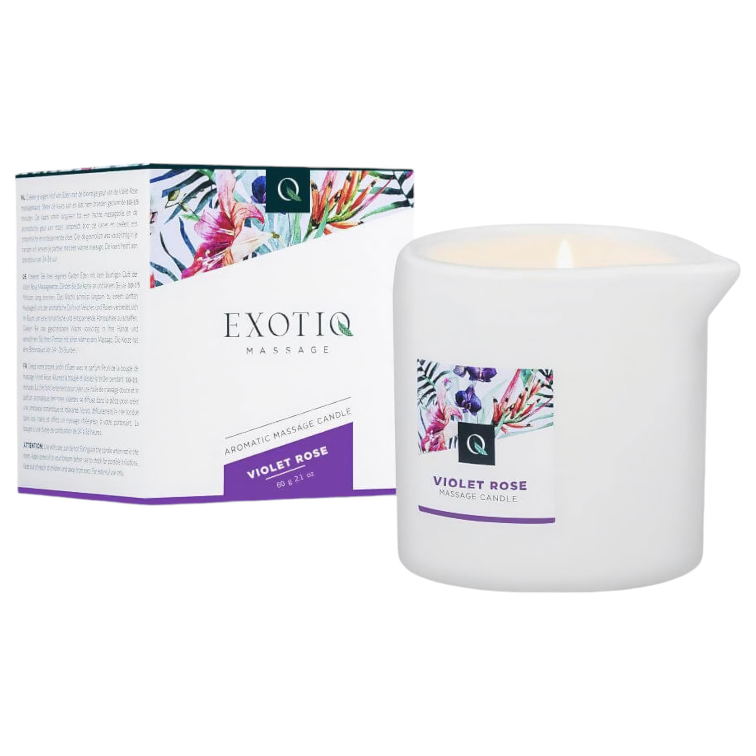 Exotiq Violet Rose - masážní svíčka (60 g)