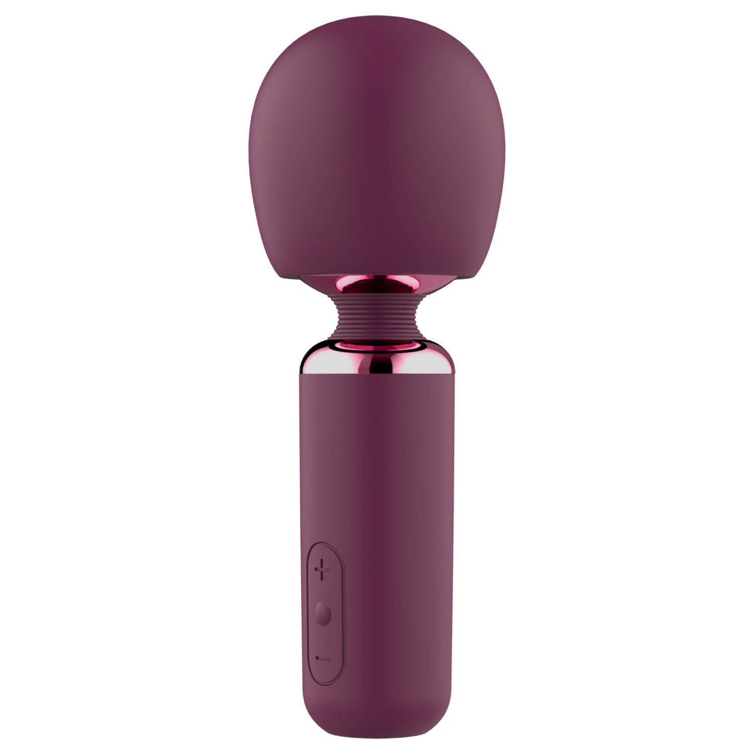 Glam - mini vibrátor s nástavcem (fialový)