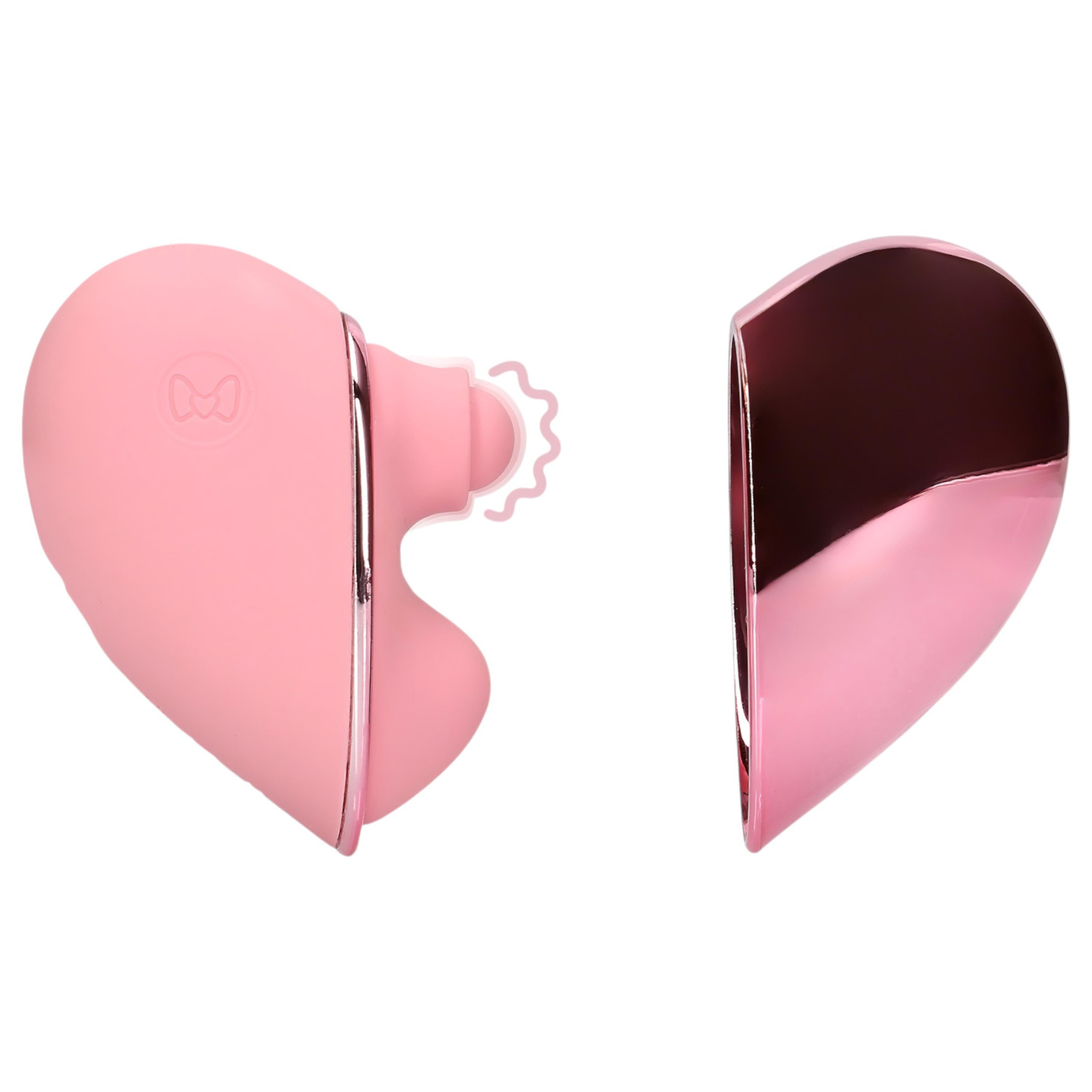 Loveline Tapping Heart - vibrační stimulátor klitorisu - dobíjecí - růžový