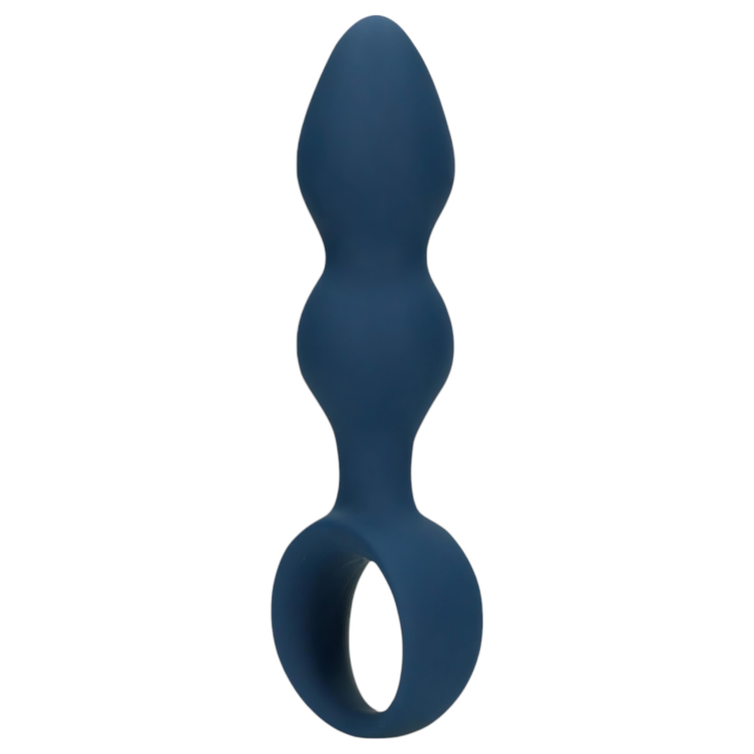 Loveline - anální dildo s kroužkem - střední - modré