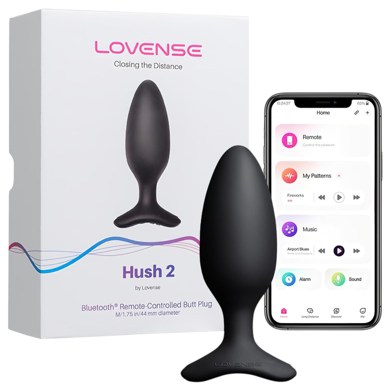 Lovense Hush 2 S - anální vibrátor ovládaný aplikací (38 mm