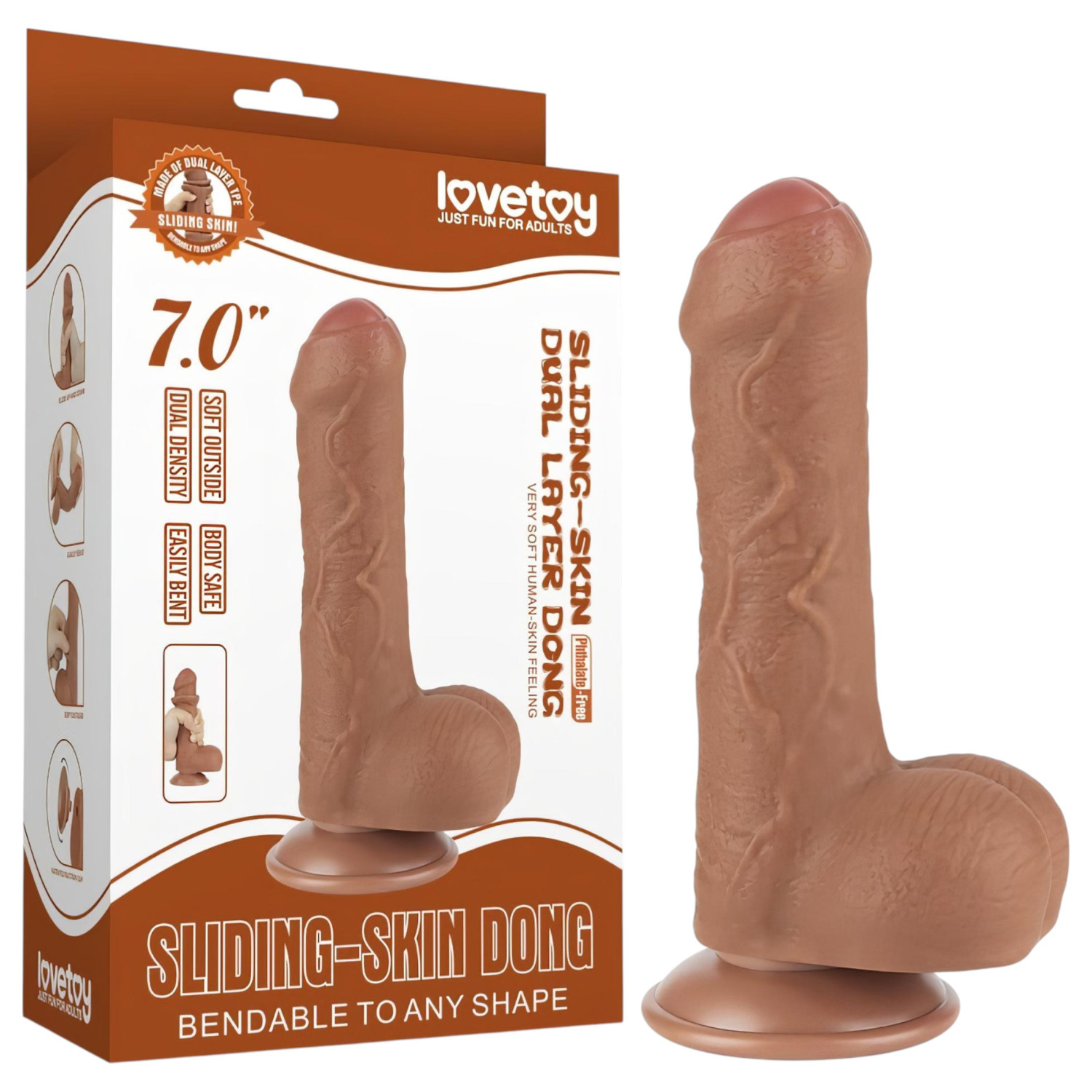 Lovetoy - dildo s varlaty - realistický dvouvrstvý - 18
