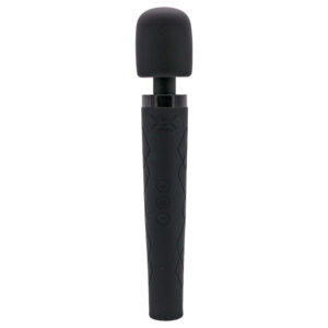 Pixey Deluxe Black Velvet - wand vibrátor M (černý)