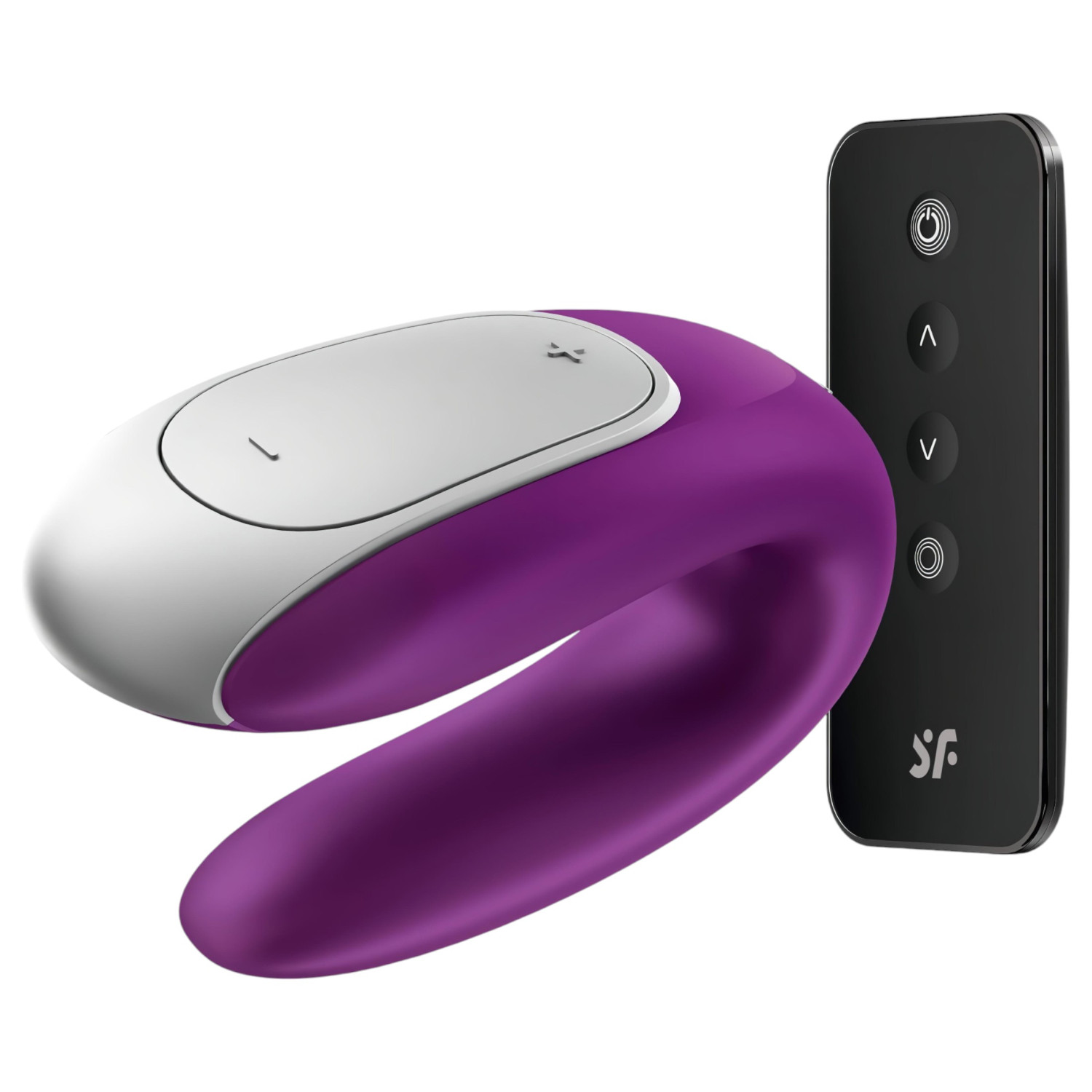 Satisfyer Double Fun - párový vibrátor ovládaný aplikací (fialový)