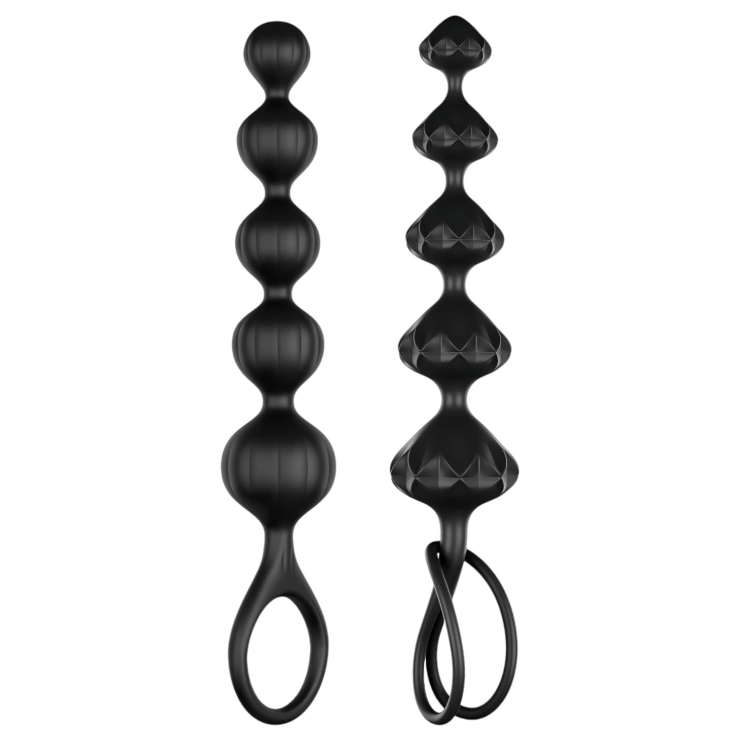 Satisfyer Love Beads - anální korálky sada - černá
