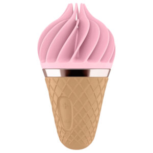 Satisfyer Sweet Treat - rotační vibrátor na klitoris - dobíjecí - růžovo-hnědý