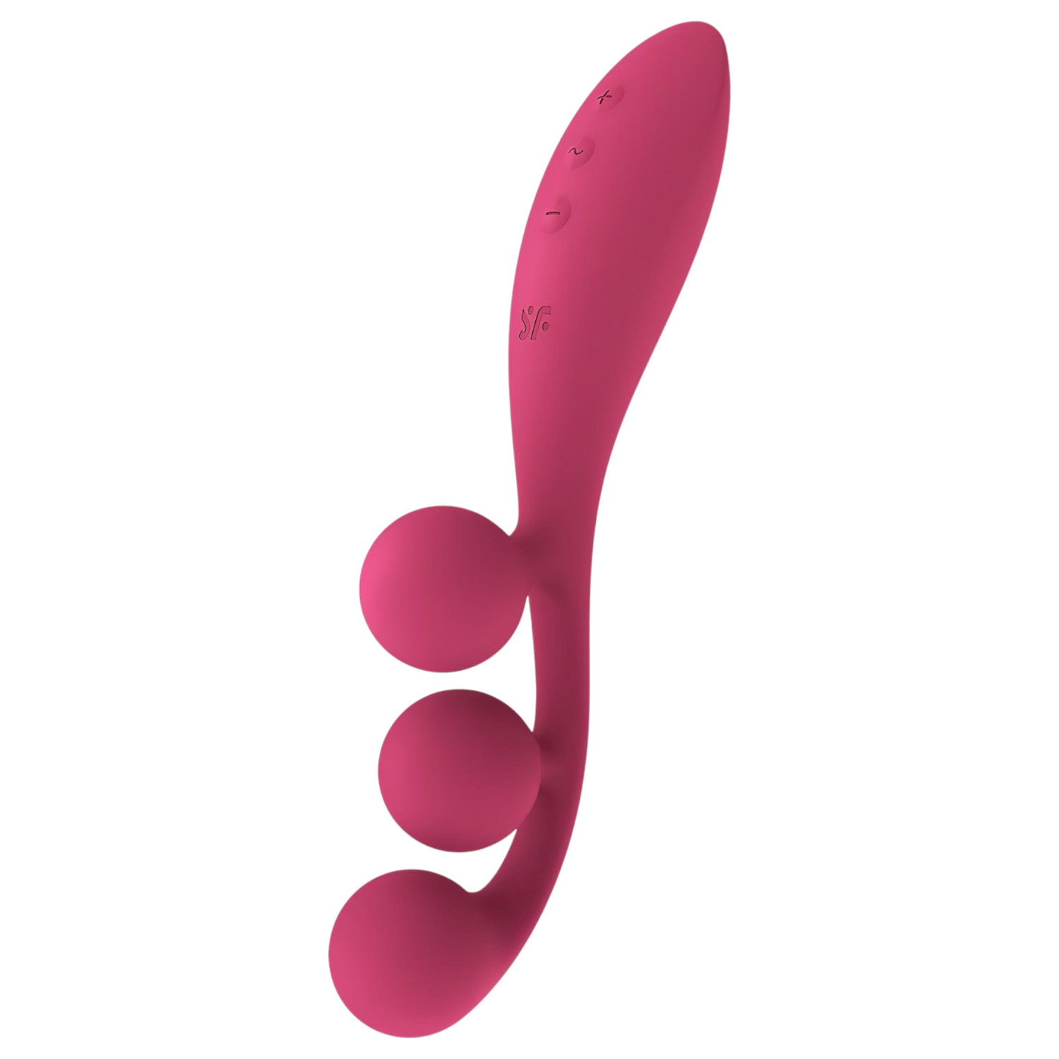 Satisfyer Tri Ball 1 - vibrační multifunkční vibrátor - dobíjecí - červený