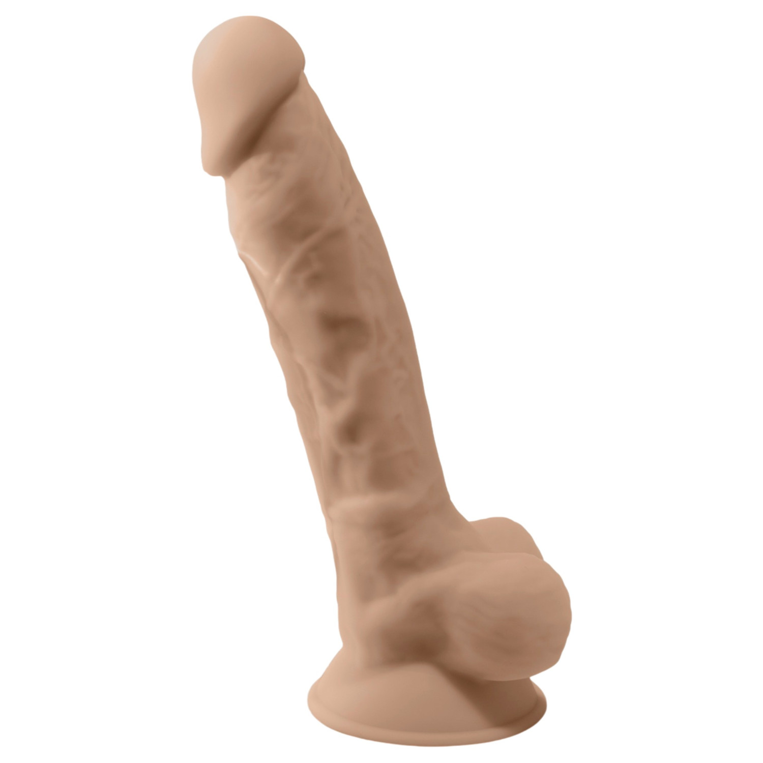 Silexd 8 - vibrační penis s varlaty na dálkové ovládání - realistický vzhled