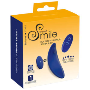 Smile - vibrační kalhotky s dálkovým ovládáním - extra tenké - modré