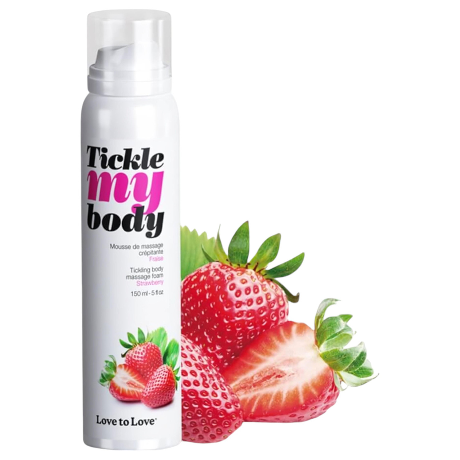 Tickle my body - masážní pěna - jahoda - 150 ml